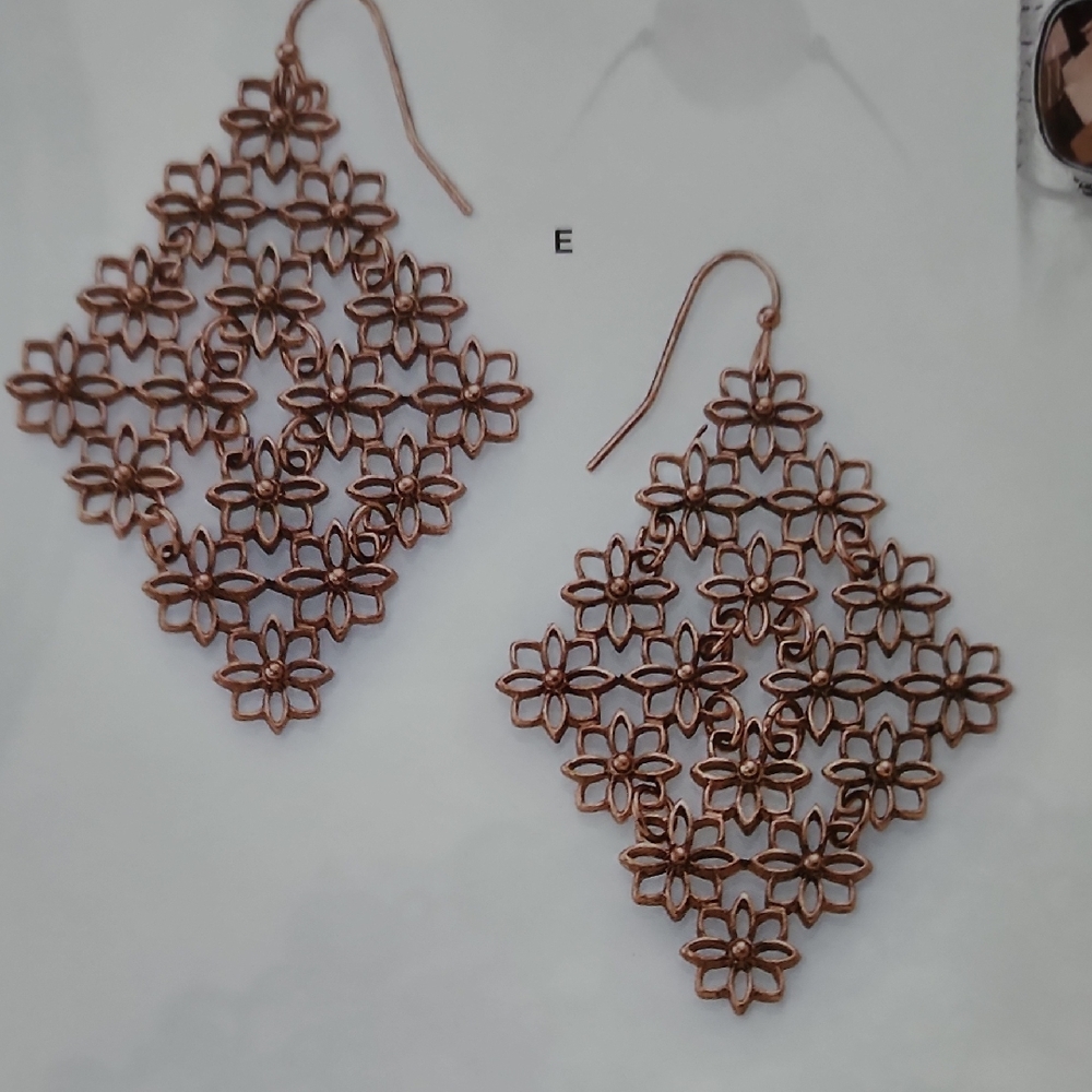Lia Sophia Perennial Earrings Elegant Floral Rosegold